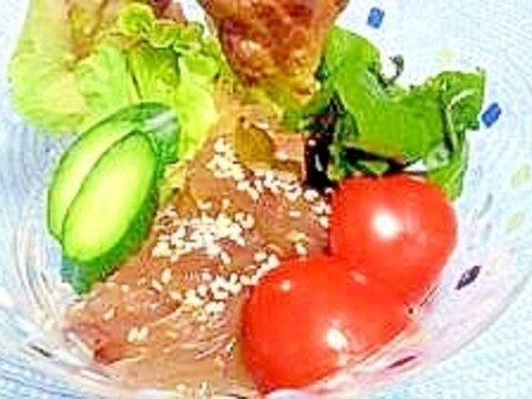 疲れた胃腸に◆ヘルシー碁石茶ところてんサラダ